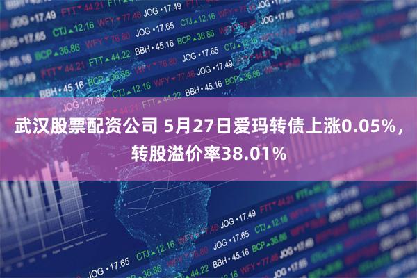 武汉股票配资公司 5月27日爱玛转债上涨0.05%，转股溢价率38.01%