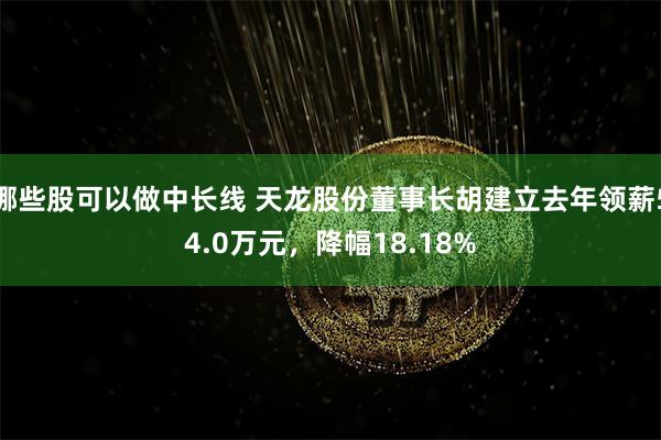 哪些股可以做中长线 天龙股份董事长胡建立去年领薪54.0万元，降幅18.18%